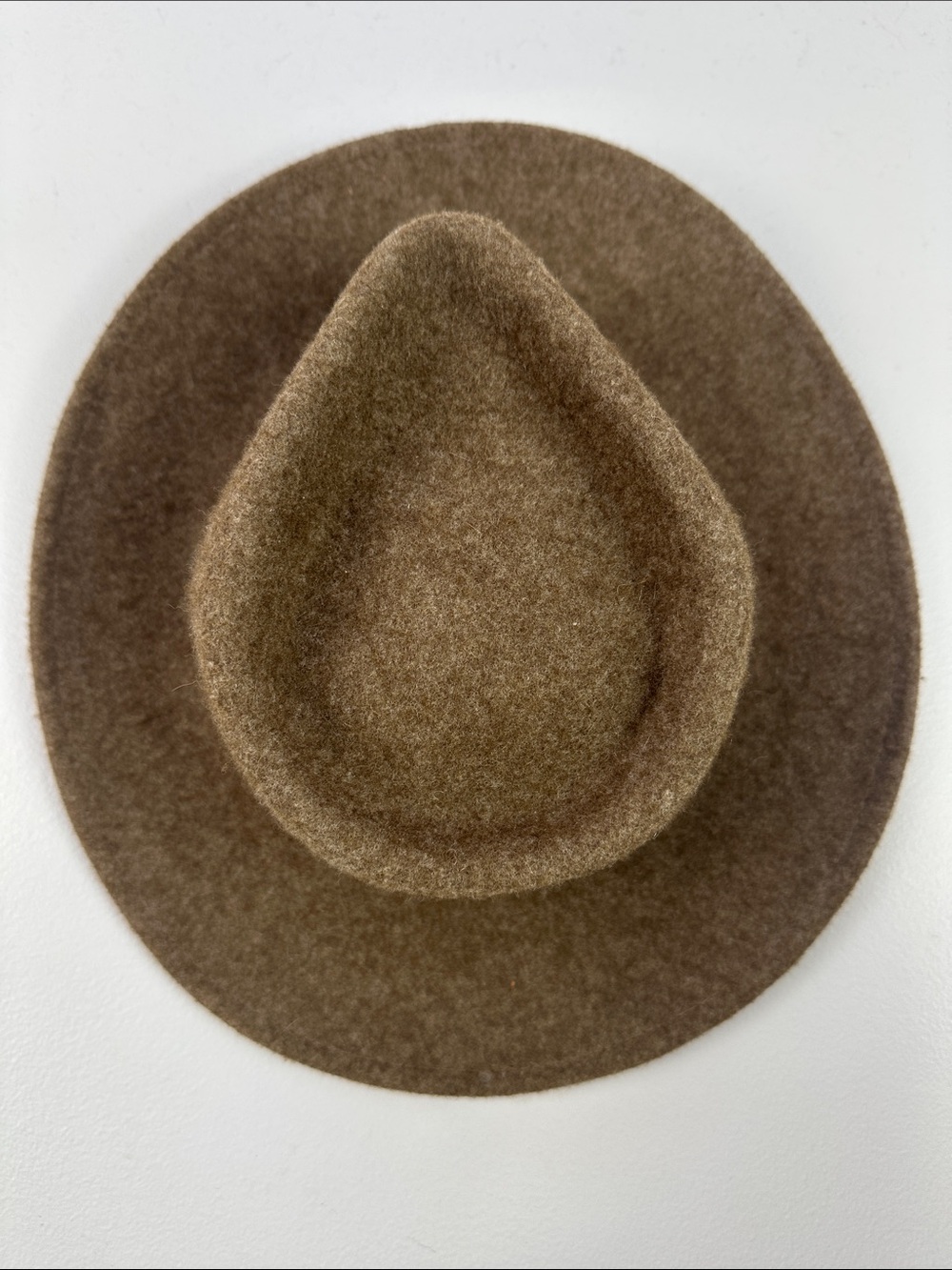 Vintage Dorfman Pacific 100% Wool Fedora Outback Hat Brown Leather Band - Picture 6 of 10